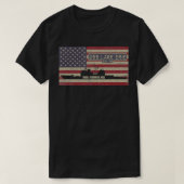 USSレイクエリーCG70クルーザー船USAアメリカ国旗 Tシャツ (デザイン正面)