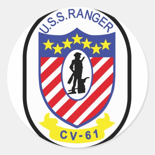 USSレンジャー(CV-61) ラウンドシール (正面)