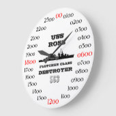 USSロス(DD-563) ラージ壁時計 (傾斜)