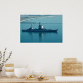 USSロングビーチ", CGN-9原子力巡洋艦， le ポスター (キッチン)