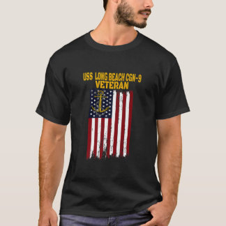 USSロングビーチCGN-9クルーザー退役軍人デー父の Tシャツ
