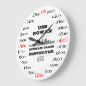 USSローワン(DD-405) ラージ壁時計 (傾斜)