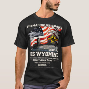 USSワイオミングSSBN742潜水艦退役軍人 Tシャツ