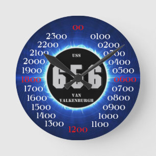 USSヴァンValkenburgh (DD-656) ラウンド壁時計