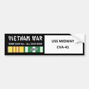 USS中間のベトナム戦争の退役軍人 バンパーステッカー