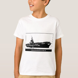 USS中間CVB-41の軍艦 Tシャツ