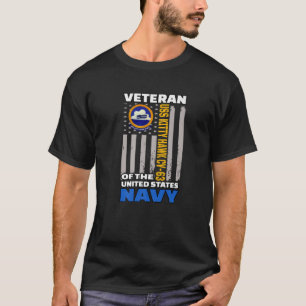USS子猫ホークCV-63航空母艦退役軍人日 Tシャツ