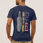 USS子猫ホークCV-63 Tシャツ (裏面)