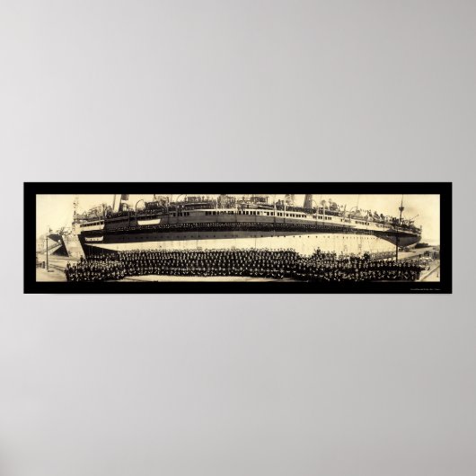 USS山バーノン写真1918 ポスター (正面)