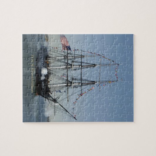 USS憲法の発砲の大砲 ジグソーパズル (横)