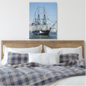 USS憲法キャノン発射 キャンバスプリント (インサイチュ (寝室))