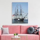 USS憲法キャノン発射 キャンバスプリント (インサイチュ (リビング))