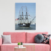 USS憲法キャノン発射 キャンバスプリント (インサイチュ (リビング))