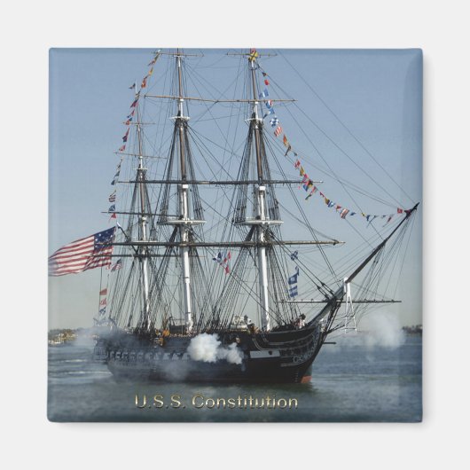 USS憲法キャノン発射 マグネット (正面)