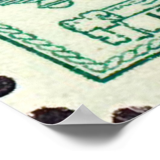 USS憲法150周年記念スタンプ1947 Larg ポスター (角)