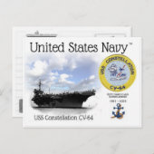 USS星座CV-64航空機はがき ポストカード (正面/裏面)