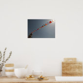 USS硫黄島のデッキには旗が立っている ポスター (キッチン)