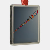 USS硫黄島のデッキには旗が立っている メタルオーナメント (右)