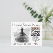 USS脱穀機SSN-593サブマリンポストカード ポストカード (スタンド正面)