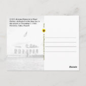 USS アリゾナ記念館、ホノルル、ハワイ州 -  ポストカード (裏面)