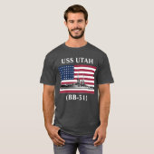 USS ユタ (BB-31) Tシャツ (正面フル)