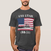 USS ユタ (BB-31) Tシャツ (正面)