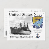 USS《星座》乙女座AKA-20/AE-30 – はがき (正面/裏面)