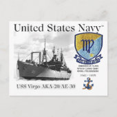 USS《星座》乙女座AKA-20/AE-30 – はがき (正面)