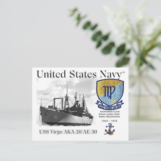 USS《星座》乙女座AKA-20/AE-30 – はがき (スタンド正面)