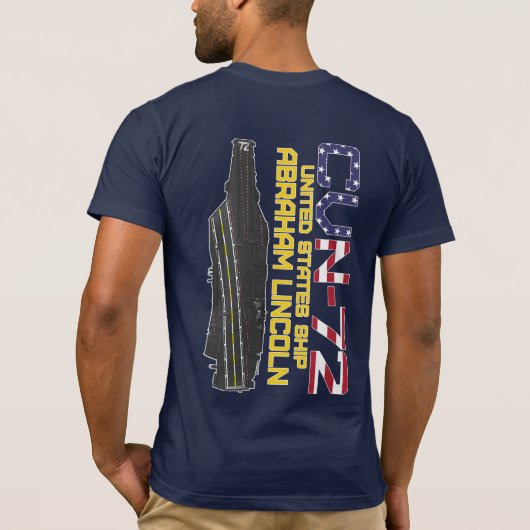 USS ABRAHAM LINCOLN CVN-72 Tシャツ (裏面)