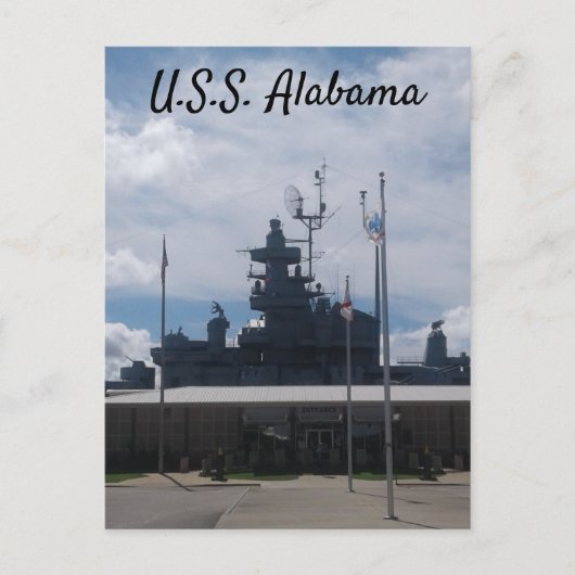 USS Alabama戦艦ミュージアム – モバイル, AL ポストカード (正面)