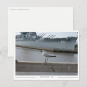 USS Alabama & カモメ – モバイル、アラバマ州 お土産 ポストカード (正面/裏面)