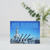USS Alabama (BB-60)、モバイル、AL ポストカード (スタンド正面)
