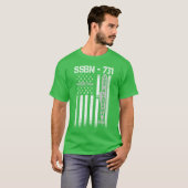 USS Alabama Ssbn 731 Submarine Badge American Flag Tシャツ (正面フル)