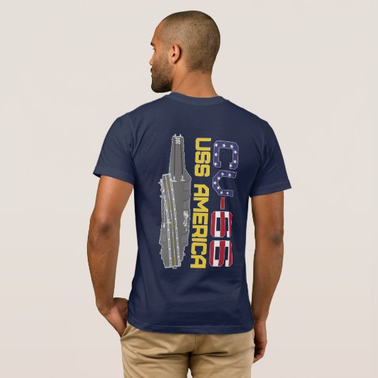 USS AMERICA CV-66 Tシャツ (裏面フル)