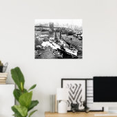 USS Arizona at New York ポスター (ホームオフィス)