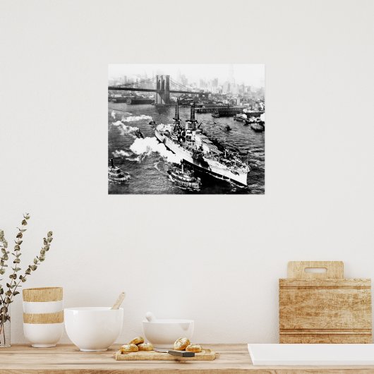 USS Arizona at New York ポスター (キッチン)