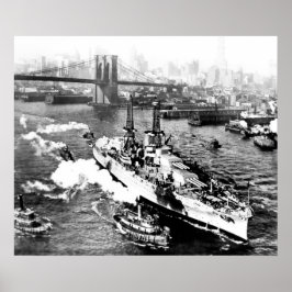 USS Arizona at New York ポスター