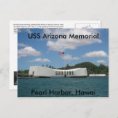 USS Arizona Memorial, Pearl Harbor，ハワイ ポストカード (正面/裏面)