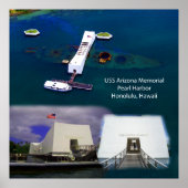 USS Arizona Memorial, Pearl Harbor Viewsポスター ポスター (正面)