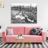 USS Arizona wrapped canvas poster 19"x25" キャンバスプリント (インサイチュ (リビング))