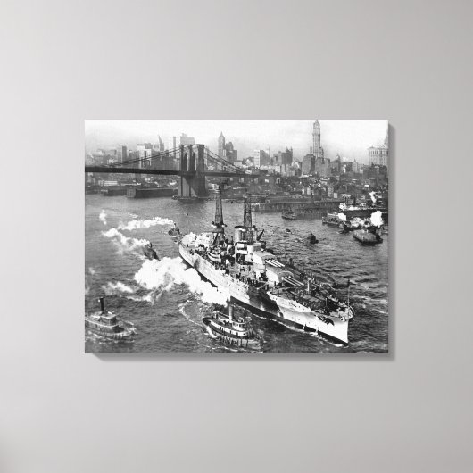 USS Arizona wrapped canvas poster 19"x25" キャンバスプリント (正面)
