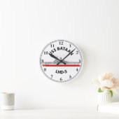 USS BATAAN - LHD-5 - WASPクラス水陸両用攻撃 ラウンド壁時計 (ホーム)