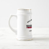 USS Belleau Wood、LHA-3、カスタマイズ可能な日付を提供 ビールジョッキ (左)