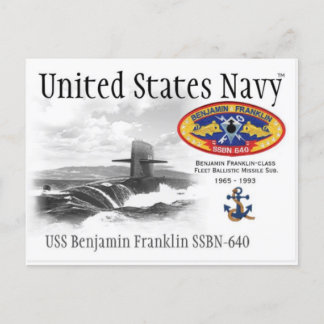 USS BENJAMIN FRANKLIN SSBN-640 SUB. – ポストカード