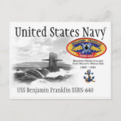 USS BENJAMIN FRANKLIN SSBN-640 SUB. – ポストカード (正面)