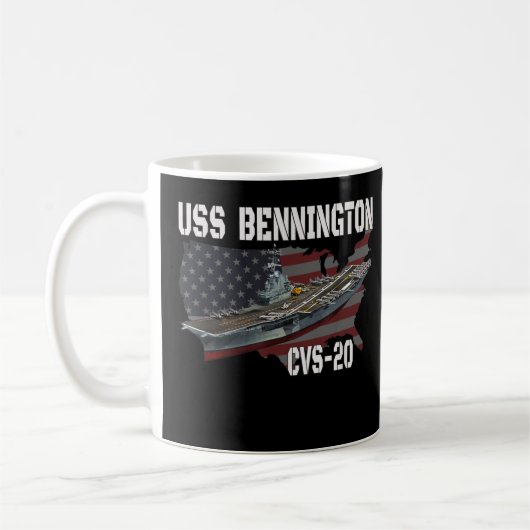 USS Bennington CVS-20航空機キャリア退役軍人Da コーヒーマグカップ (左)