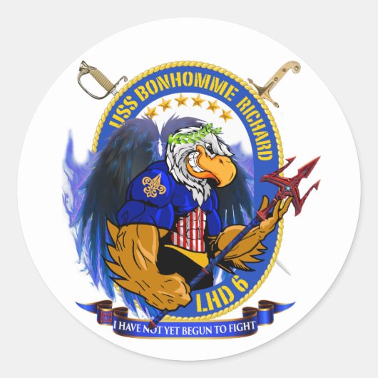 USS Bonhomme Richard LHD-6リビングクレスト ラウンドシール (正面)
