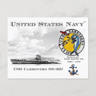 USS CARBONERO SS-337潜水艦 – ポストカード