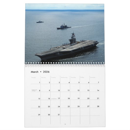 USS Carl Vinson (CVN 70) カレンダー (3月 2026)